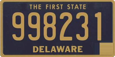 DE license plate 998231