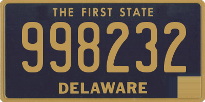 DE license plate 998232