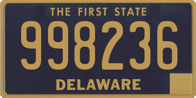 DE license plate 998236