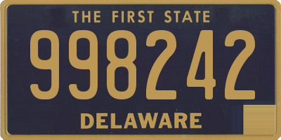 DE license plate 998242