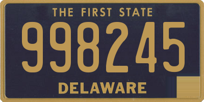 DE license plate 998245