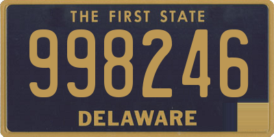 DE license plate 998246