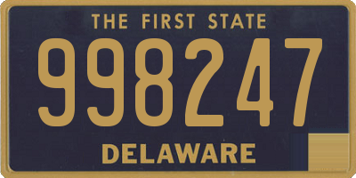 DE license plate 998247