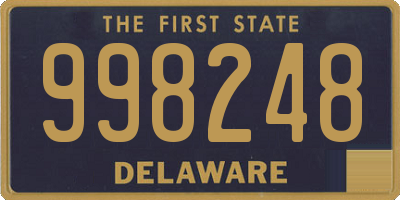 DE license plate 998248