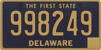 DE license plate 998249