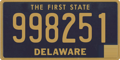 DE license plate 998251