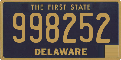 DE license plate 998252