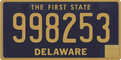 DE license plate 998253