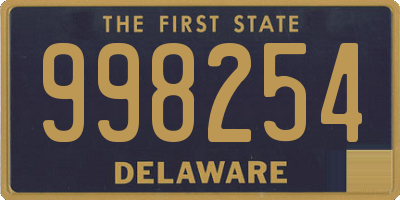 DE license plate 998254