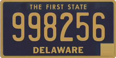 DE license plate 998256