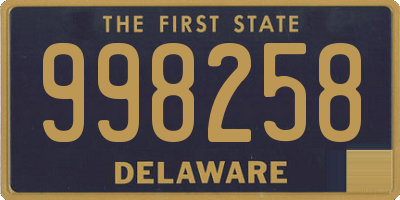 DE license plate 998258