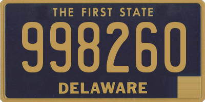 DE license plate 998260