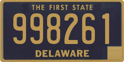 DE license plate 998261