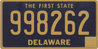 DE license plate 998262