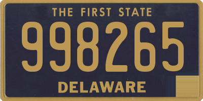 DE license plate 998265