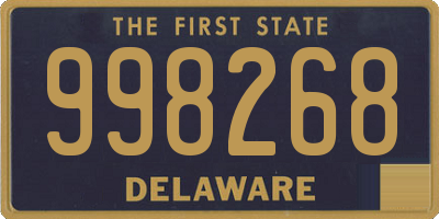 DE license plate 998268