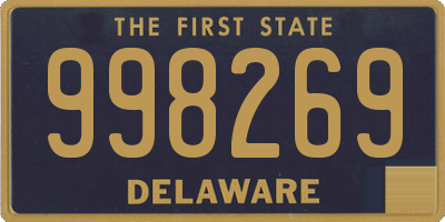 DE license plate 998269