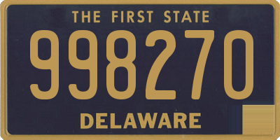 DE license plate 998270