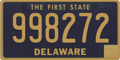 DE license plate 998272