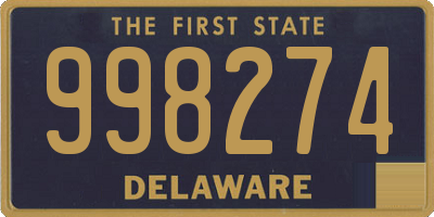 DE license plate 998274