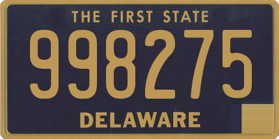 DE license plate 998275