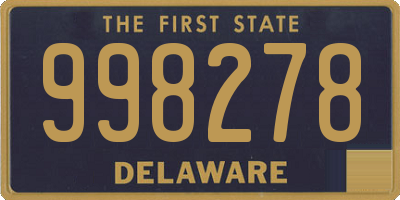 DE license plate 998278