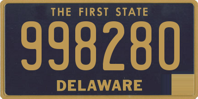 DE license plate 998280