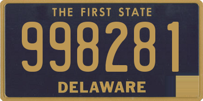 DE license plate 998281