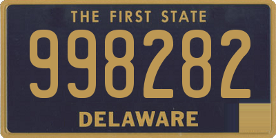 DE license plate 998282