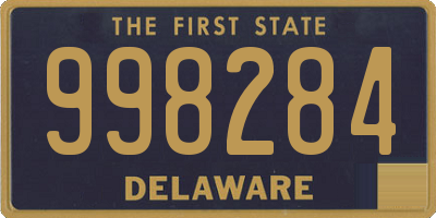 DE license plate 998284