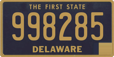 DE license plate 998285