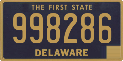 DE license plate 998286