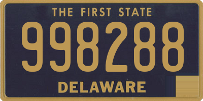 DE license plate 998288