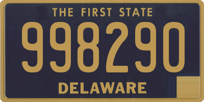 DE license plate 998290