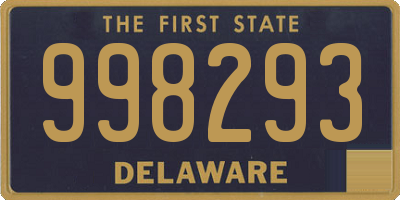 DE license plate 998293