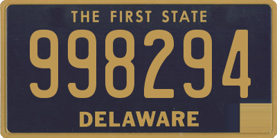 DE license plate 998294