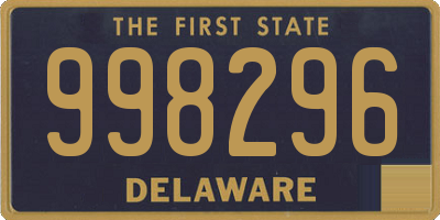 DE license plate 998296