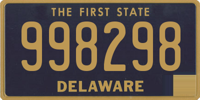 DE license plate 998298