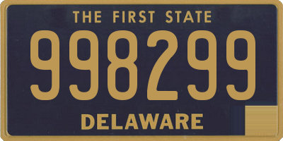 DE license plate 998299