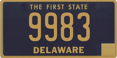 DE license plate 9983