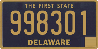 DE license plate 998301