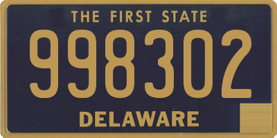 DE license plate 998302