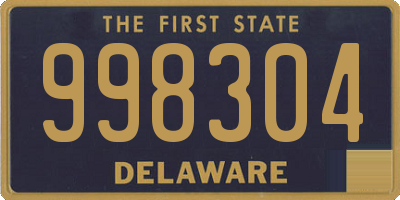 DE license plate 998304