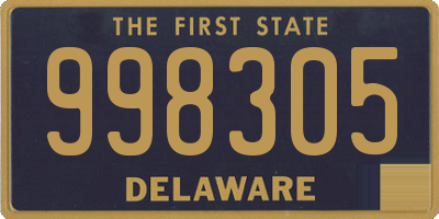 DE license plate 998305