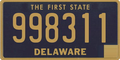 DE license plate 998311