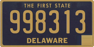 DE license plate 998313