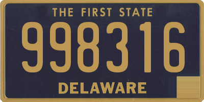 DE license plate 998316