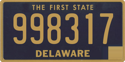 DE license plate 998317