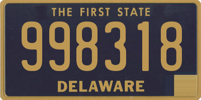 DE license plate 998318