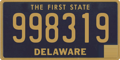 DE license plate 998319